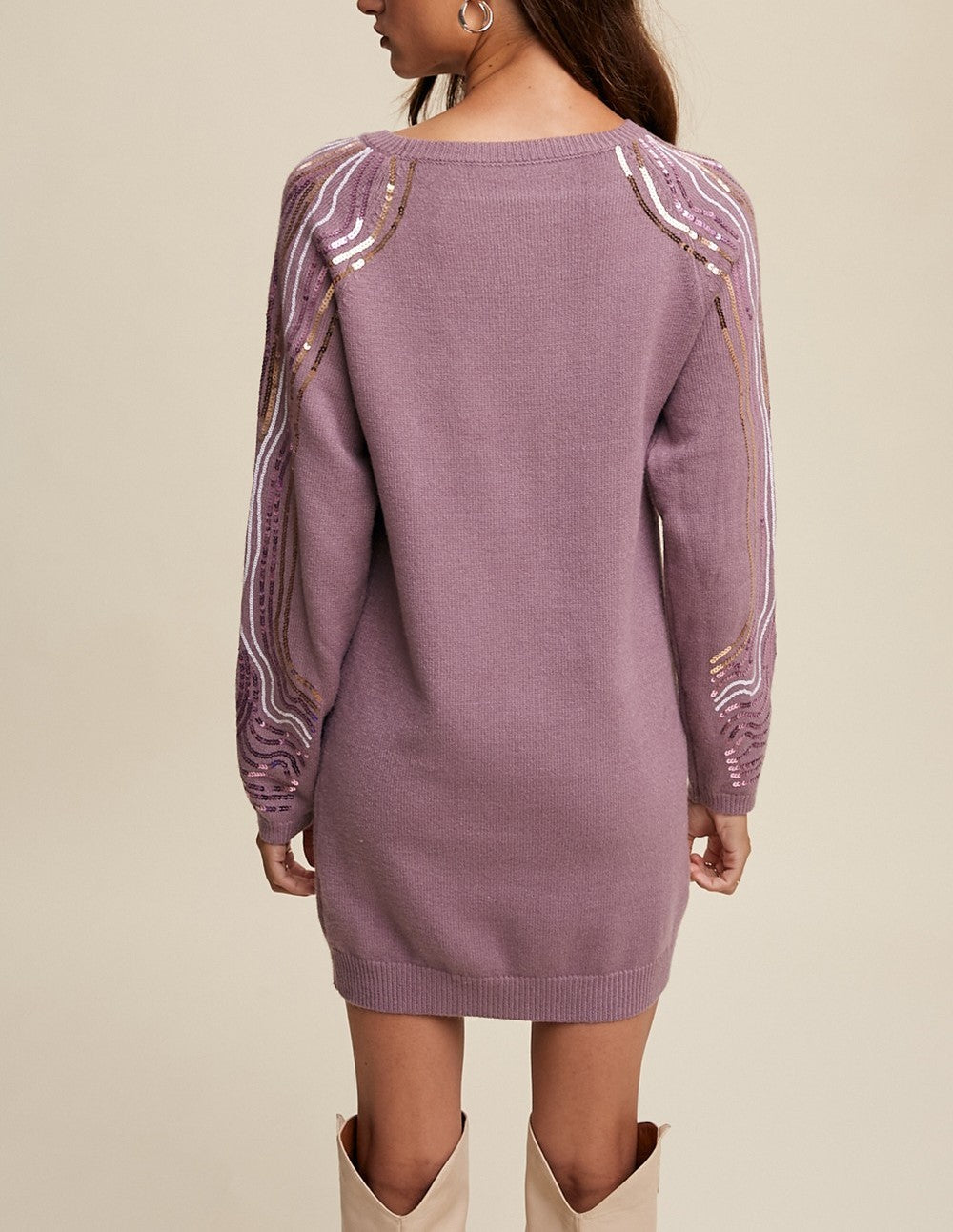 Lavender Sparkle - Sequin Tunic Dress