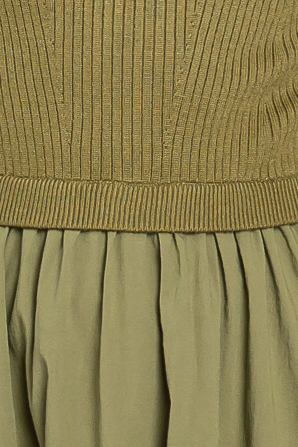 Olive Elegance - Sweater Dress