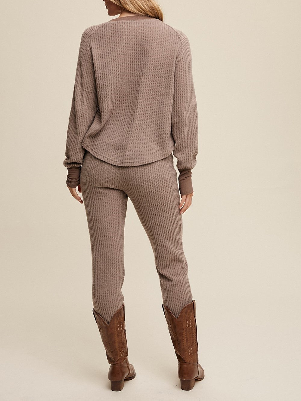 Mocha DreamWear - Lounge Wear Top and Pants Set